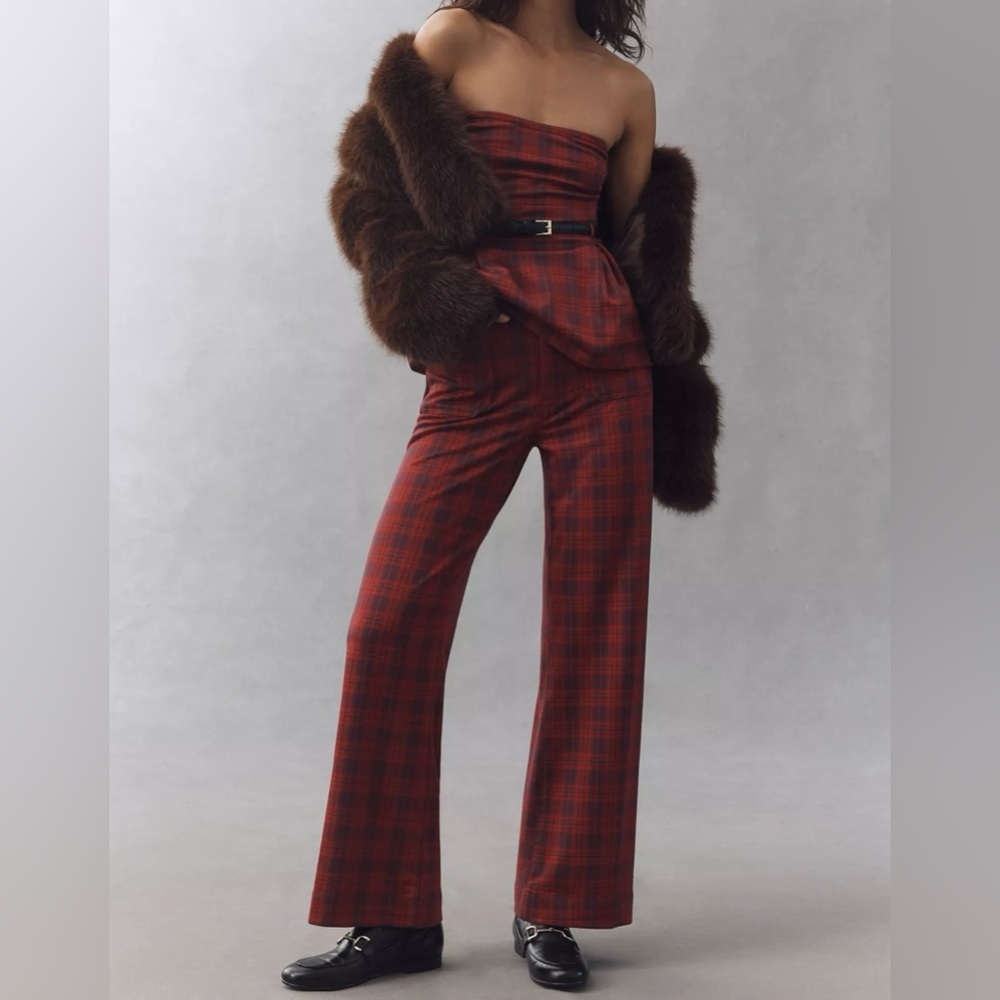 Maeve - The Colette Full Length Tartan Plaid Pants Size 26 NWT